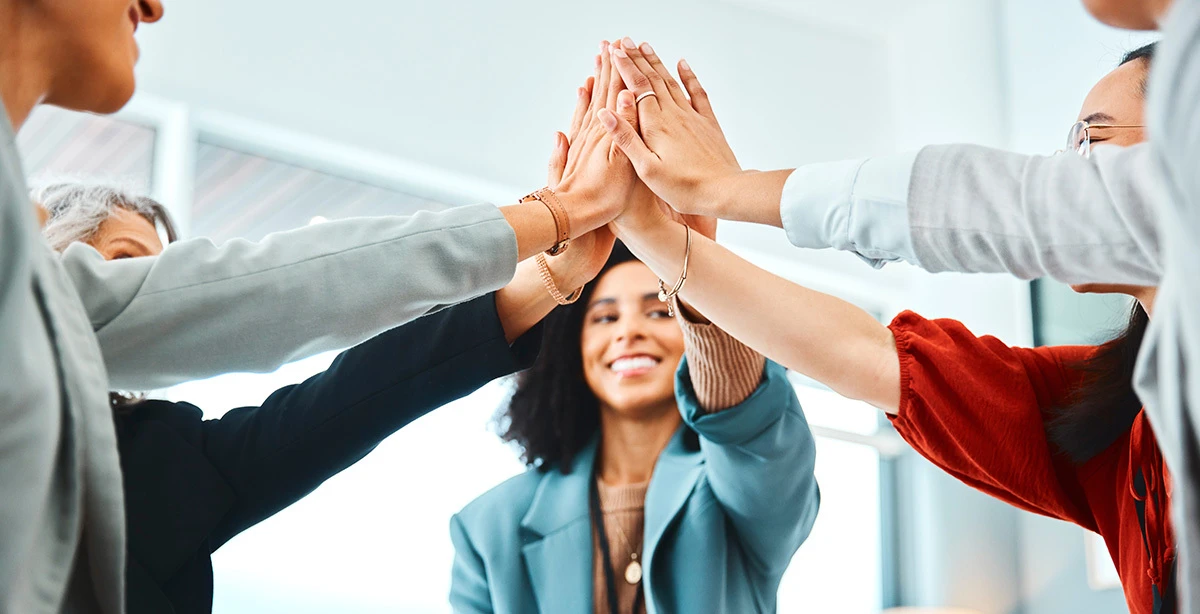 Workplace leaders building trust with their team